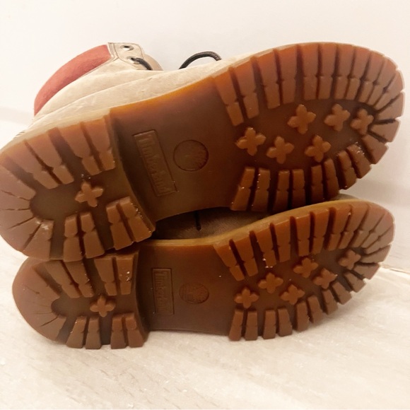 Timberland premium classic combat hiking taupe suede boots size 8 - Picture 6 of 8